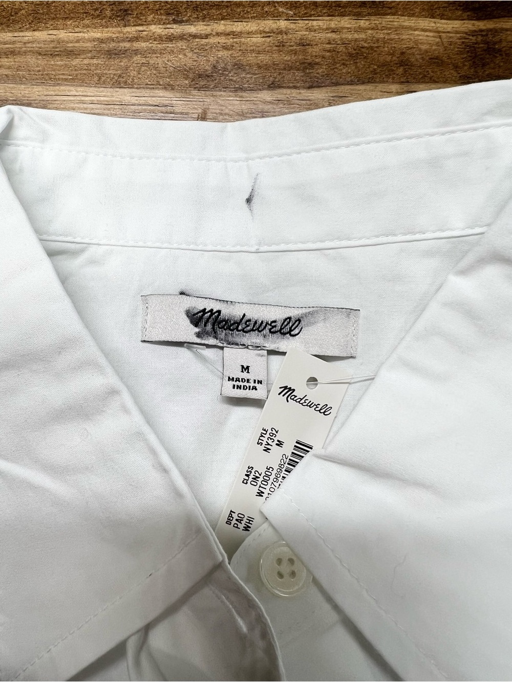 Madewell The Easy Shirt Button Down in White Size Medium NWT - Picture 8 of 13